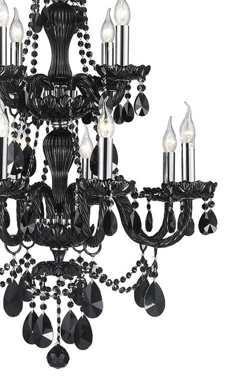 Jet Black Bohemian Chandelier - 12 ARM - Designer Chandelier Australia