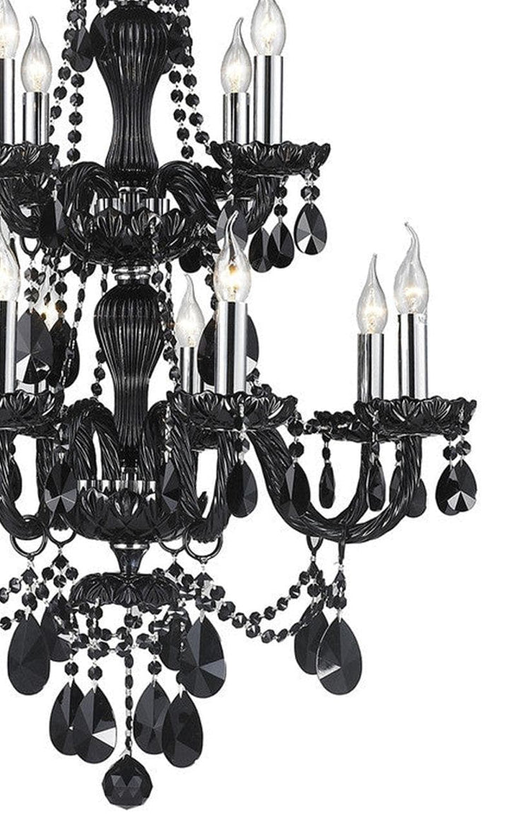 Jet Black Bohemian Chandelier - 12 ARM - Designer Chandelier Australia