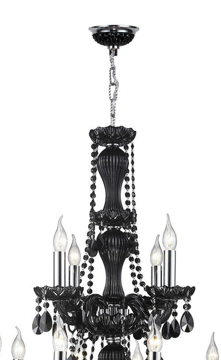 Jet Black Bohemian Chandelier - 12 ARM - Designer Chandelier Australia