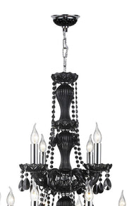 Jet Black Bohemian Chandelier - 12 ARM