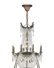 Regency Basket Chandelier Double Layer - Large - Antique Bronze Style - W:140cm