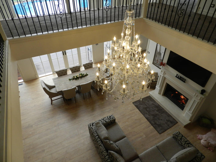 Bohemian Elegance 25 Light Crystal Chandelier- CHROME - Designer Chandelier Australia