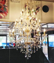 Bohemian Elegance 25 Light Crystal Chandelier- GOLD