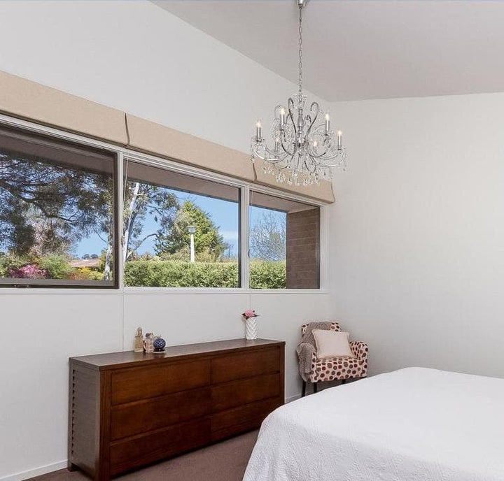 NewYork Princess 6 Arm Chandelier - W:62 - Chrome - Designer Chandelier Australia