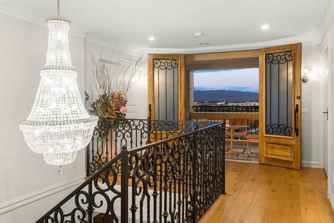 Empress Large Crystal Basket Chandelier - CHROME - Lights - 34 - Designer Chandelier Australia