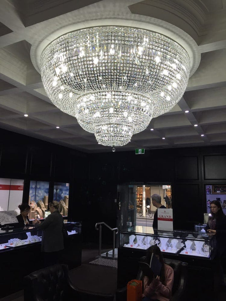 Empress Flush Mount Basket Chandelier - CHROME - Width:150cm - Designer Chandelier Australia