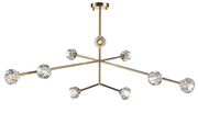 Hugo Collection - 9 Light Chandelier - Brass Plated