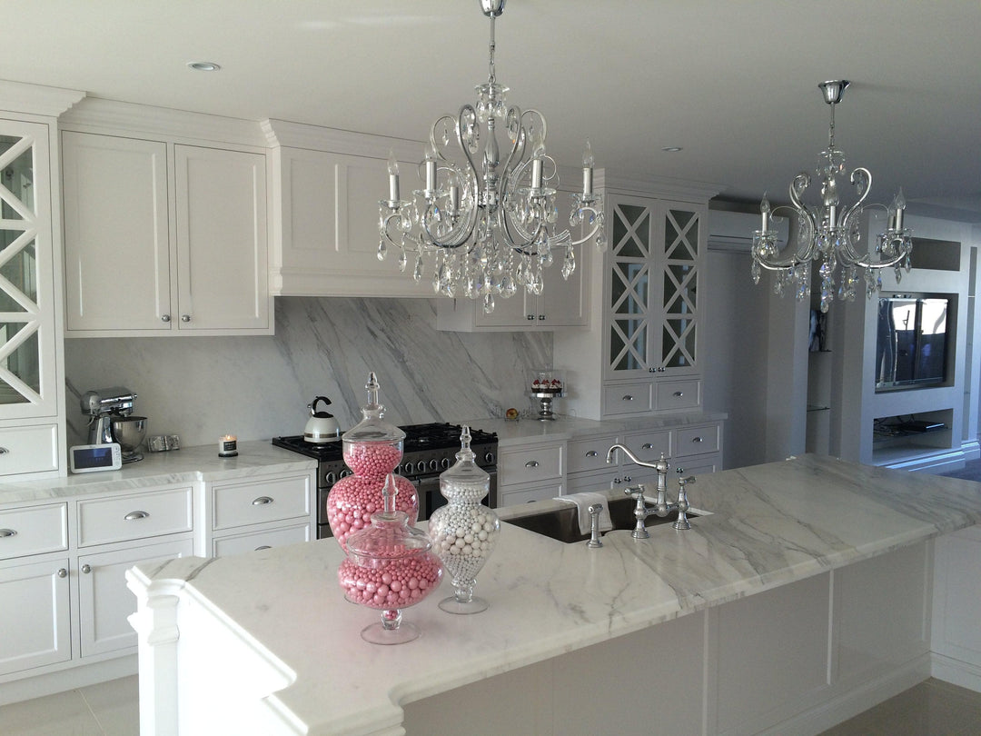 NewYork Princess 6 Arm Chandelier - W:62 - Chrome - Designer Chandelier Australia