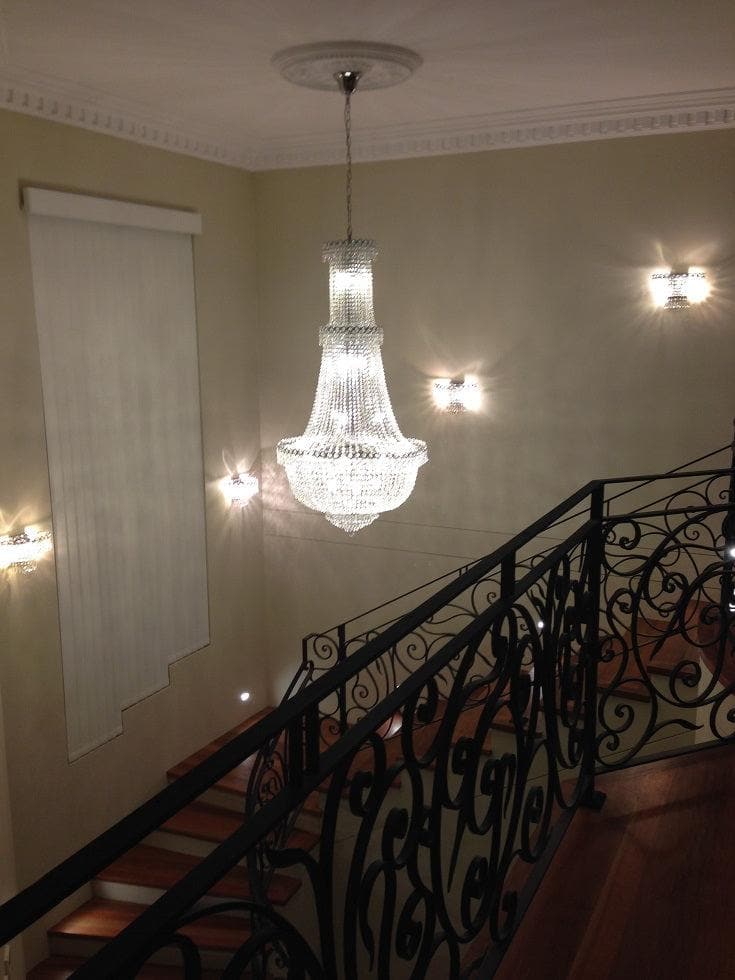 Empress Large Crystal Basket Chandelier - CHROME - Lights - 34 - Designer Chandelier Australia