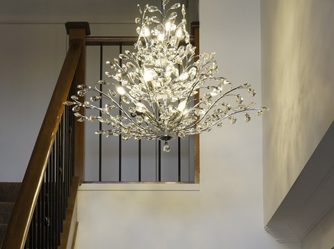 Willow Contemporary Leaf Chandelier - Large W:104cm