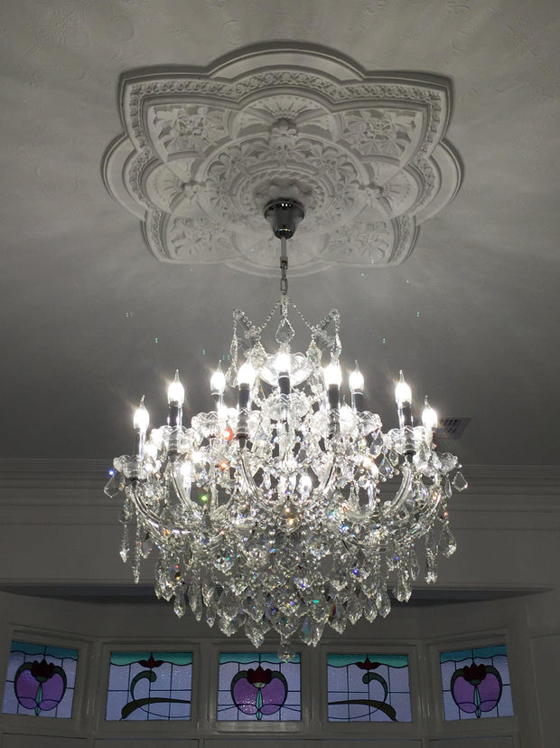 Maria Theresa Crystal Chandelier Grande 19 Light - CHROME