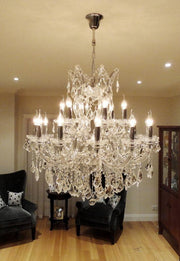 Maria Theresa Crystal Chandelier Grande 19 Light - CHROME