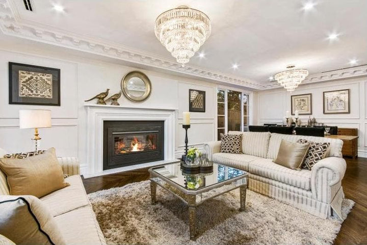 Modular 5 Tier Crystal Pendant Light- CHROME - Large - Designer Chandelier Australia