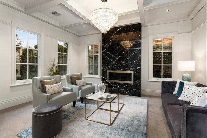 Modular 5 Tier Crystal Pendant Light- CHROME - Large - Designer Chandelier Australia