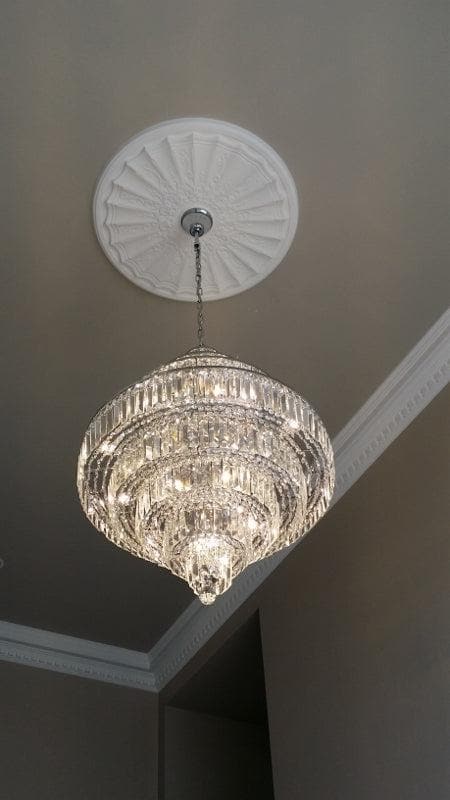 Modular 8 Tier Crystal Pendant Light - CHROME - Designer Chandelier Australia