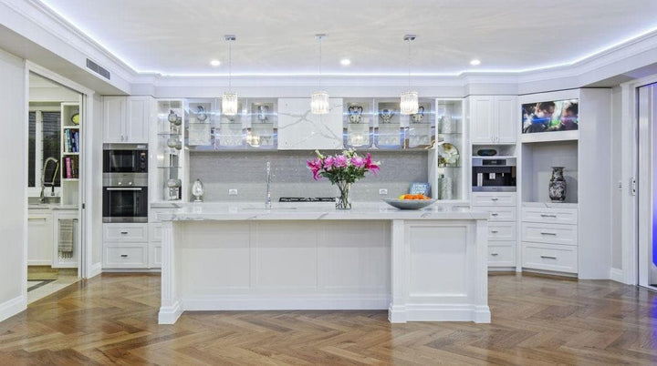 Modular Single Light Pendant - Square Chrome Fixture for Ceiling