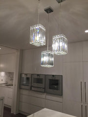Modular Single Light Pendant - Square - Chrome Fixtures