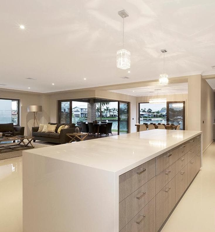 Modular Single Light Pendant - Square Chrome Fixture for Ceiling