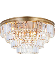 Jordan Collection - Flush Mount Chandelier - 50cm - Antique Gold