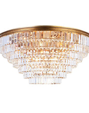 Jordan Collection - Flush Mount Chandelier - 90cm - Antique Gold