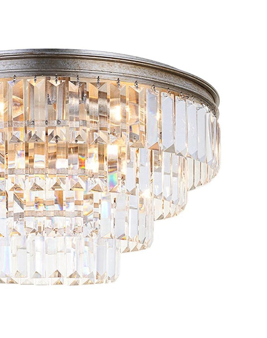 Jordan Collection - Flush Mount Chandelier - 50cm - Champagne