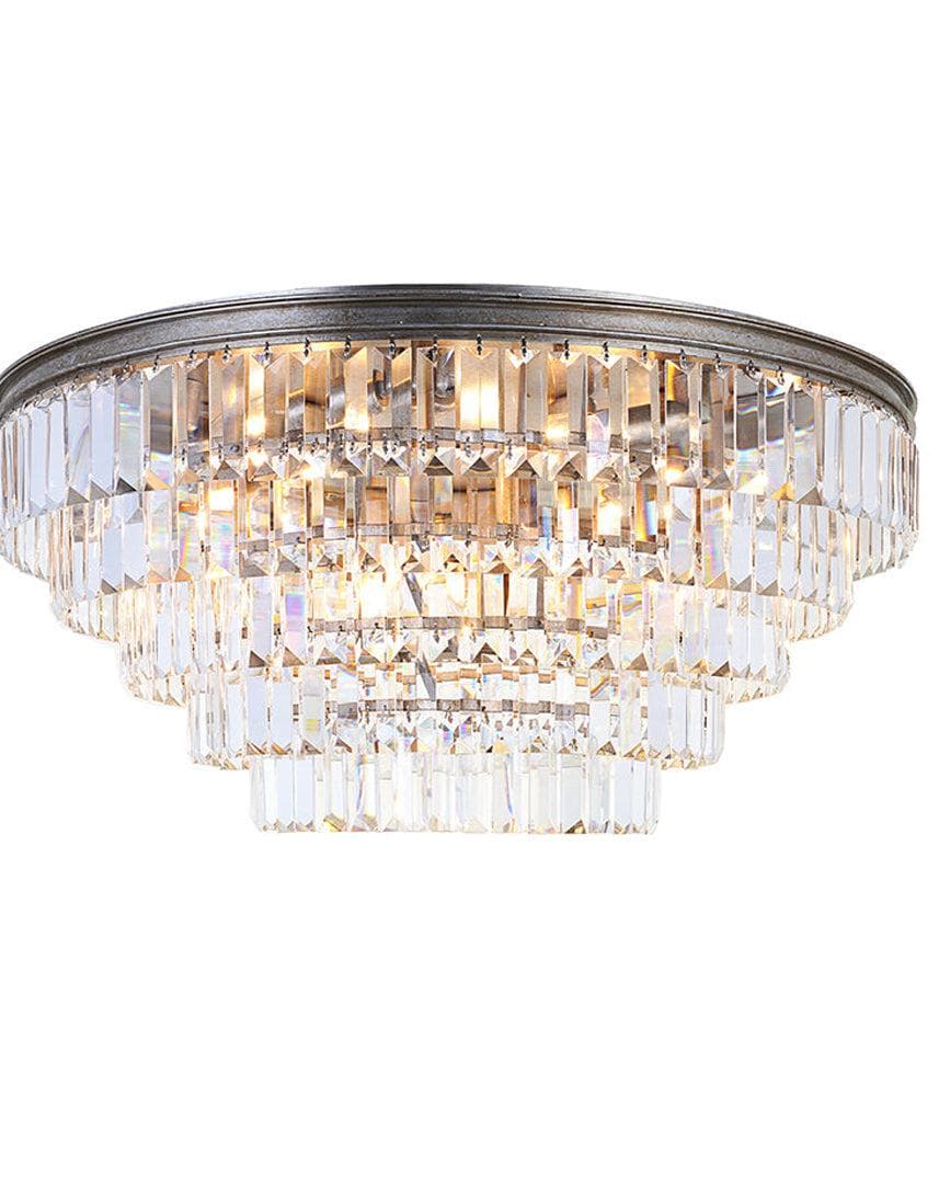 Jordan Collection - Flush Mount Chandelier - 70cm - Champagne Finish