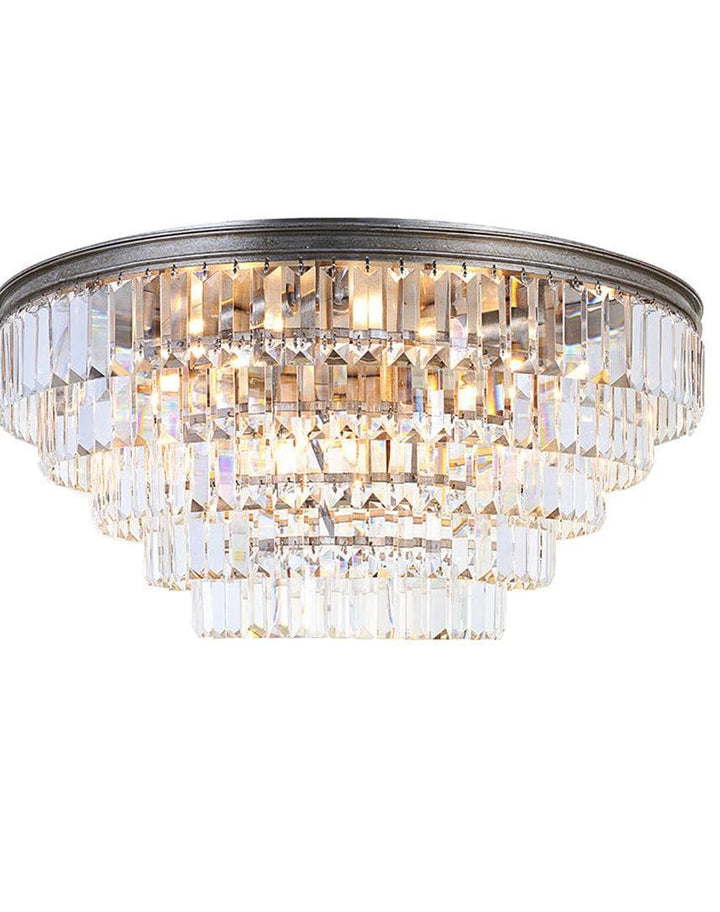 Jordan Collection - Flush Mount Chandelier - 70cm - Champagne Finish