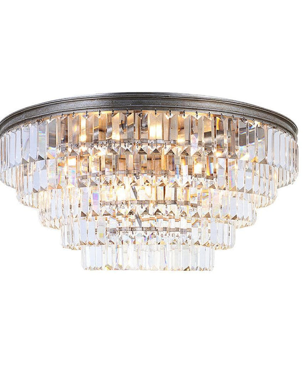 Jordan Collection - Flush Mount Chandelier - 70cm - Champagne