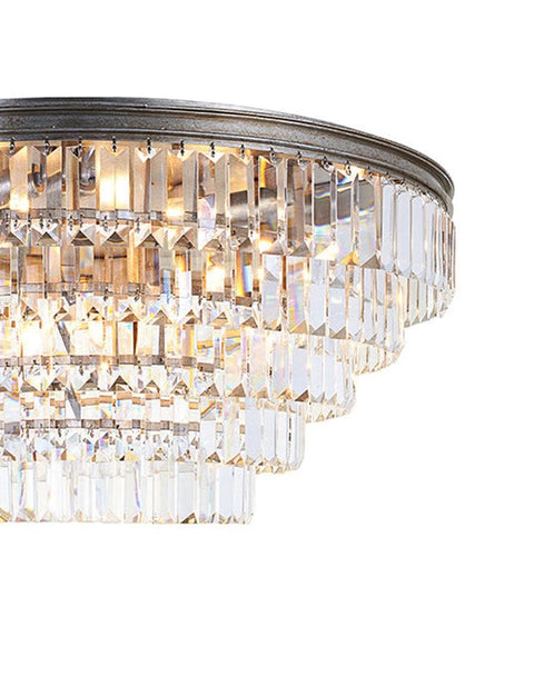 Jordan Collection - Flush Mount Chandelier - 70cm - Champagne