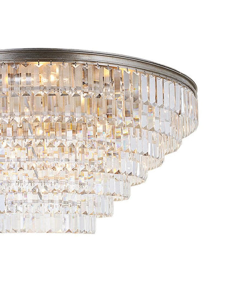 Jordan Collection - Flush Mount Chandelier - 90cm - Champagne