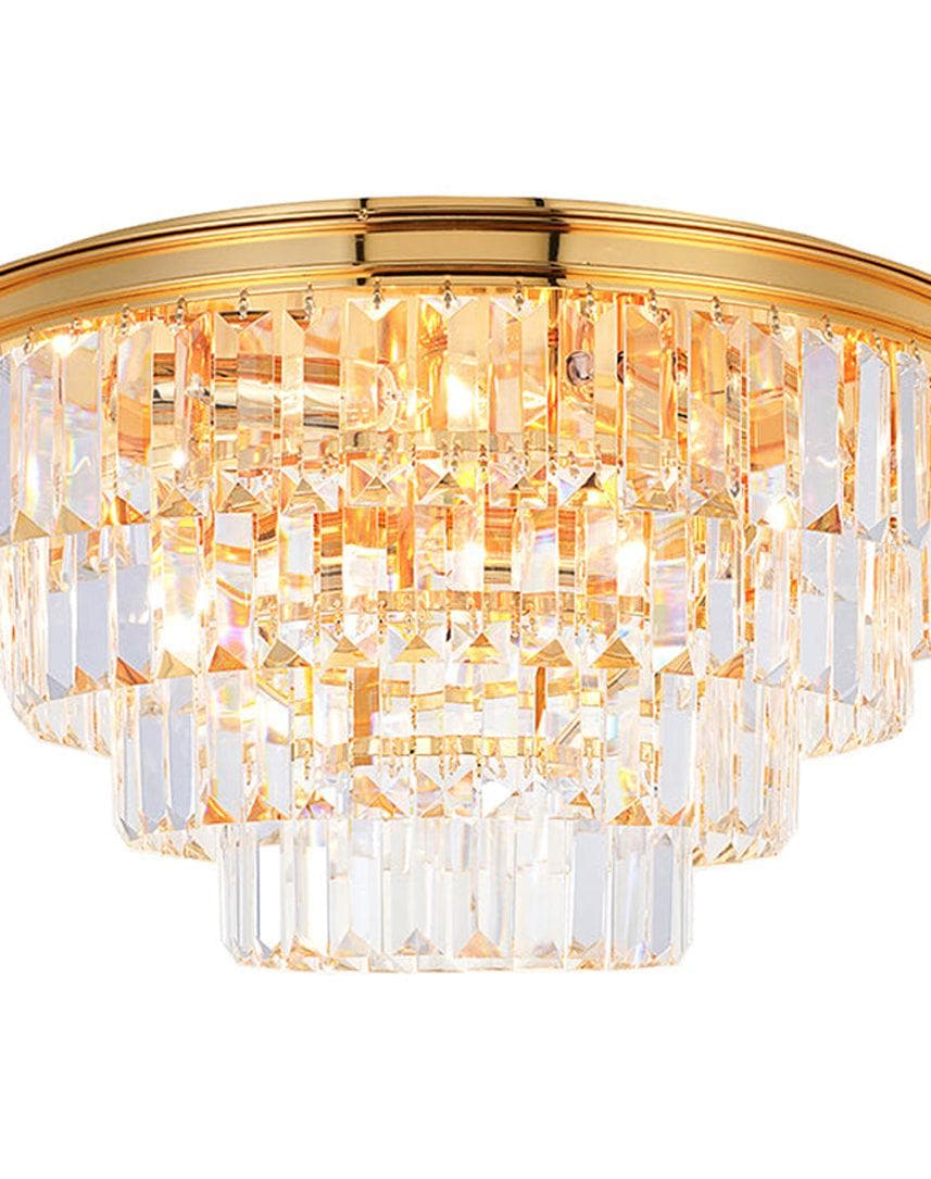 Jordan Collection - Flush Mount Chandelier - 50cm - Gold Plated - Designer Chandelier Australia