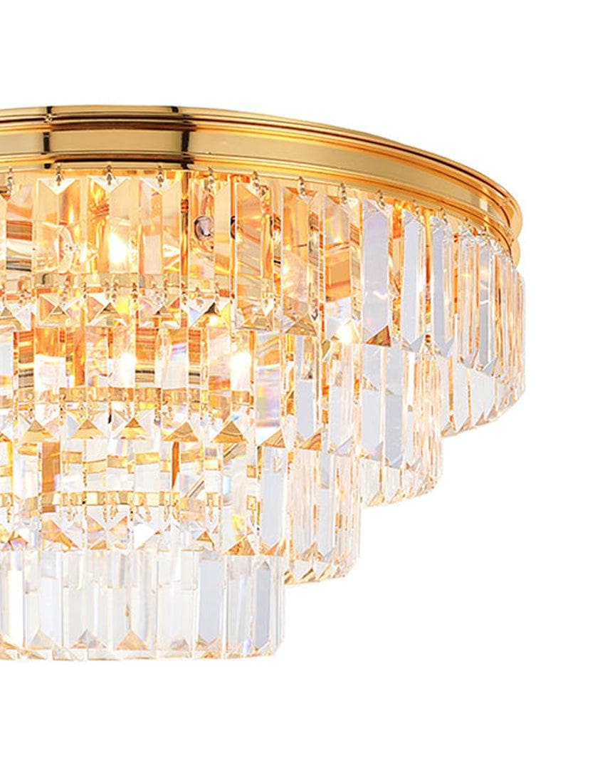 Jordan Collection - Flush Mount Chandelier - 50cm - Gold Plated - Designer Chandelier Australia