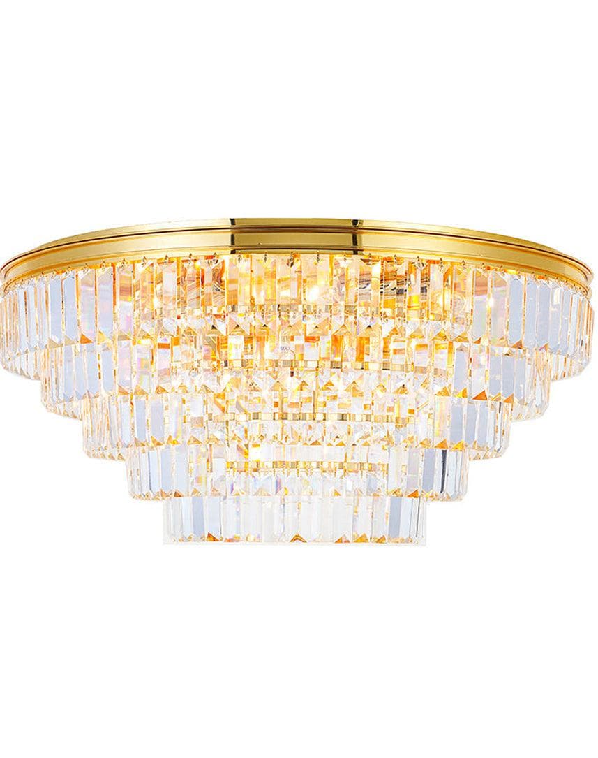 Jordan Collection - Flush Mount Chandelier - 70cm - Gold Plated