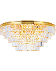 Jordan Collection - Flush Mount Chandelier - 70cm - Gold Plated