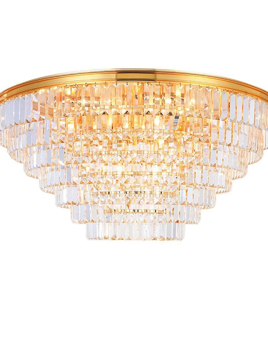 Jordan Collection - Flush Mount Chandelier - 90cm - Gold Plated - Designer Chandelier Australia