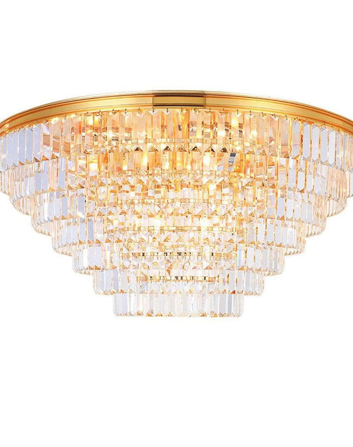 Jordan Collection - Flush Mount Chandelier - 90cm - Gold Plated - Designer Chandelier Australia