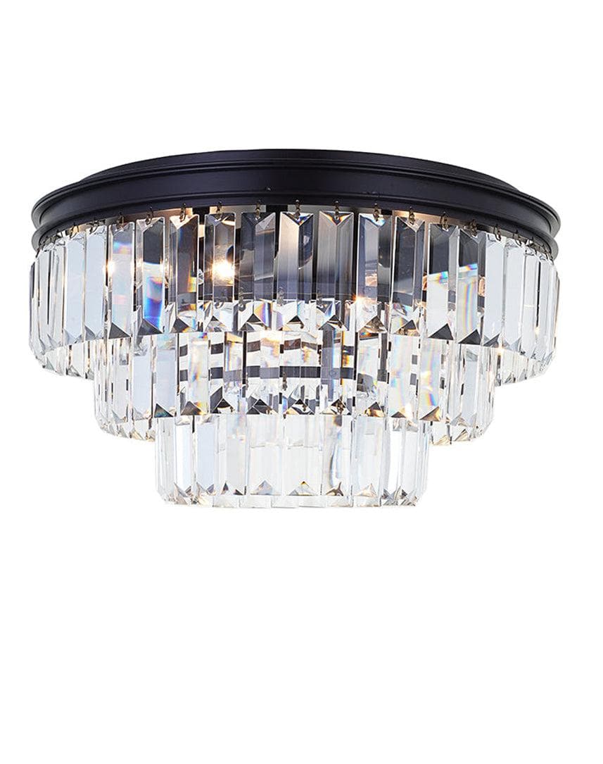 Jordan Collection - Flush Mount Chandelier - 40cm - Warm Bronze - Designer Chandelier Australia