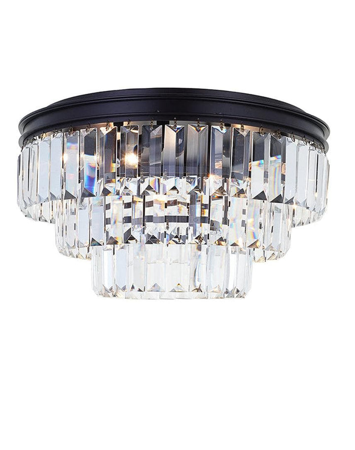 Jordan Collection - Flush Mount Chandelier - 40cm - Warm Bronze - Designer Chandelier Australia