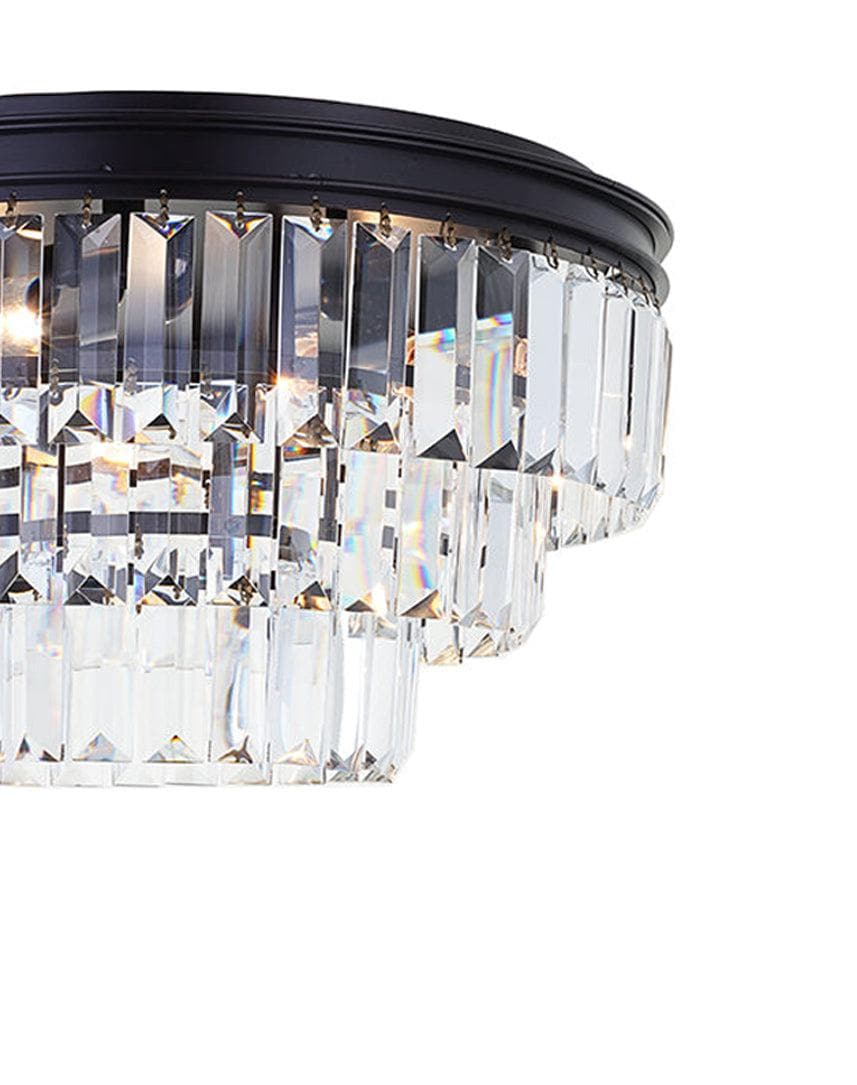 Jordan Collection - Flush Mount Chandelier - 40cm - Warm Bronze - Designer Chandelier Australia