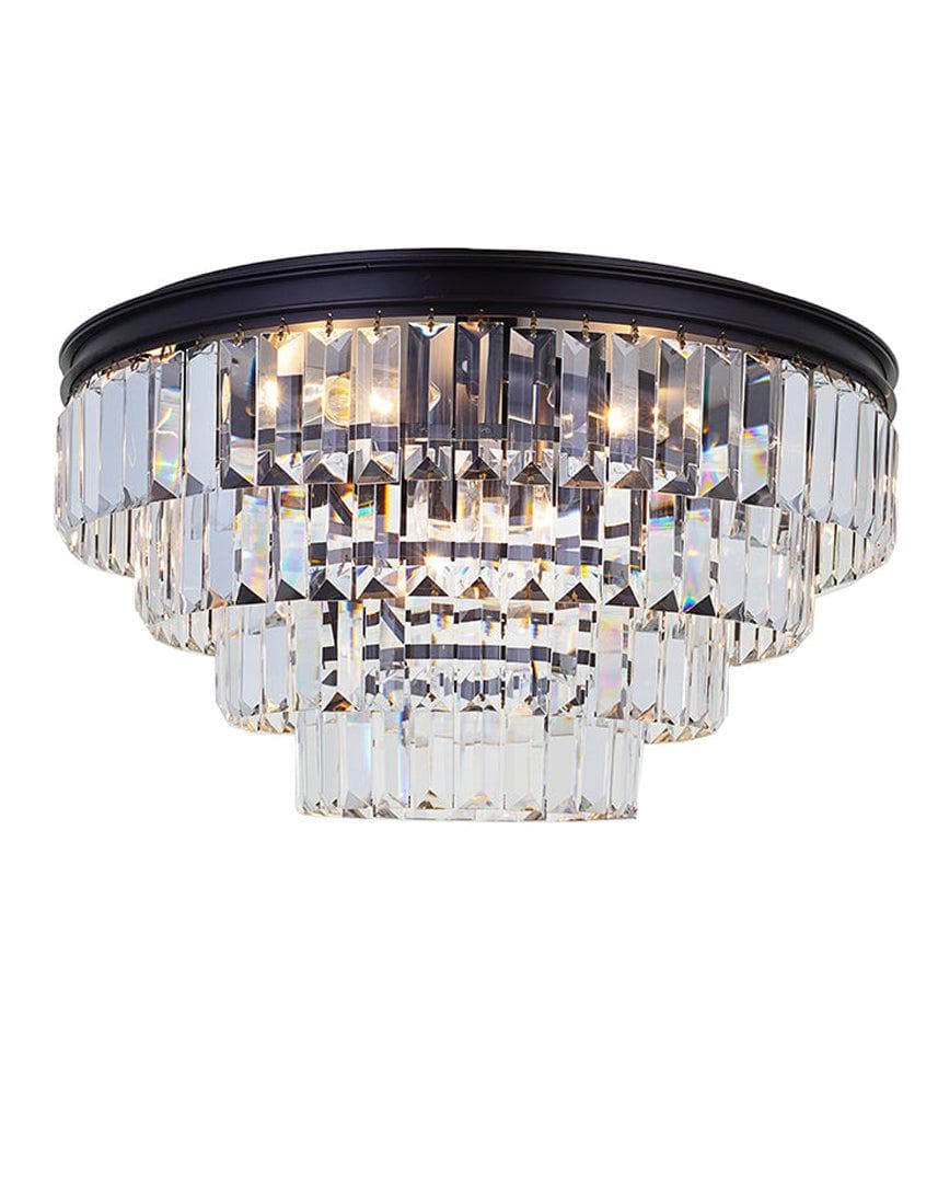 Jordan Collection - Flush Mount Chandelier - 50cm - Warm Bronze - Designer Chandelier Australia