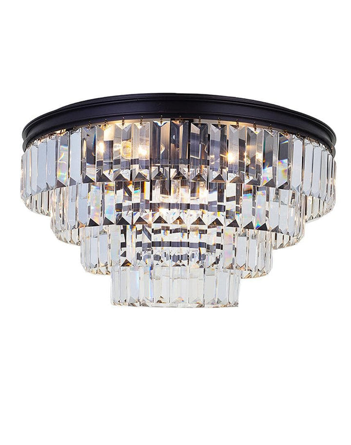 Jordan Collection - Flush Mount Chandelier - 50cm - Warm Bronze - Designer Chandelier Australia