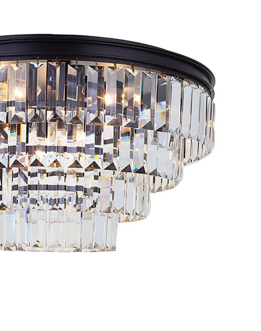 Jordan Collection - Flush Mount Chandelier - 50cm - Warm Bronze - Designer Chandelier Australia