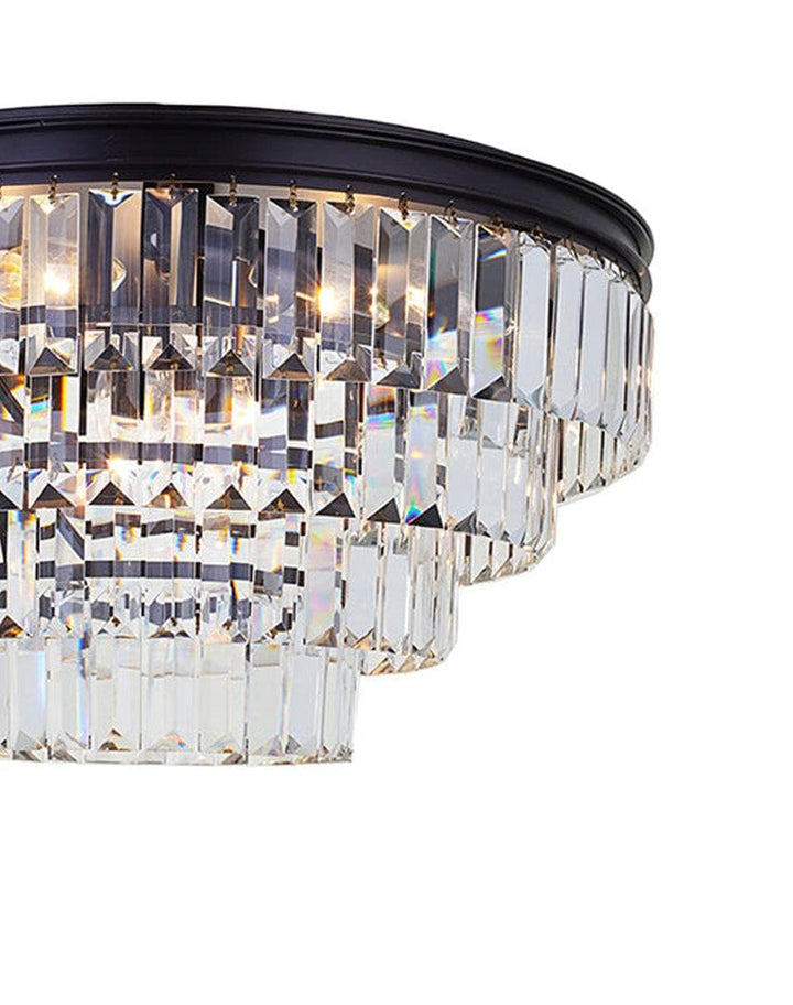 Jordan Collection - Flush Mount Chandelier - 50cm - Warm Bronze - Designer Chandelier Australia