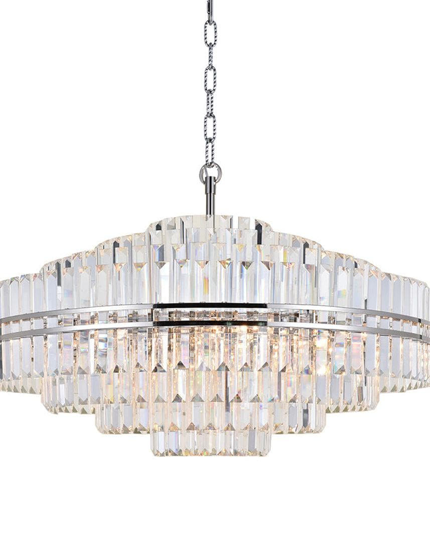 Ashton Collection - 100cm Chandelier - Nickel Plated