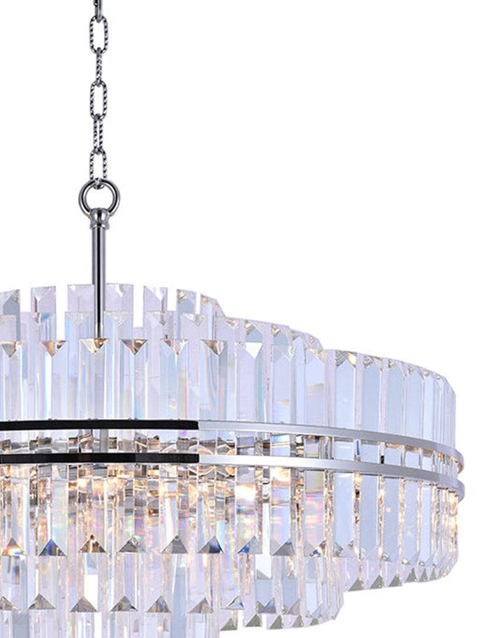 Ashton Collection - 80cm Chandelier - Nickel Plated
