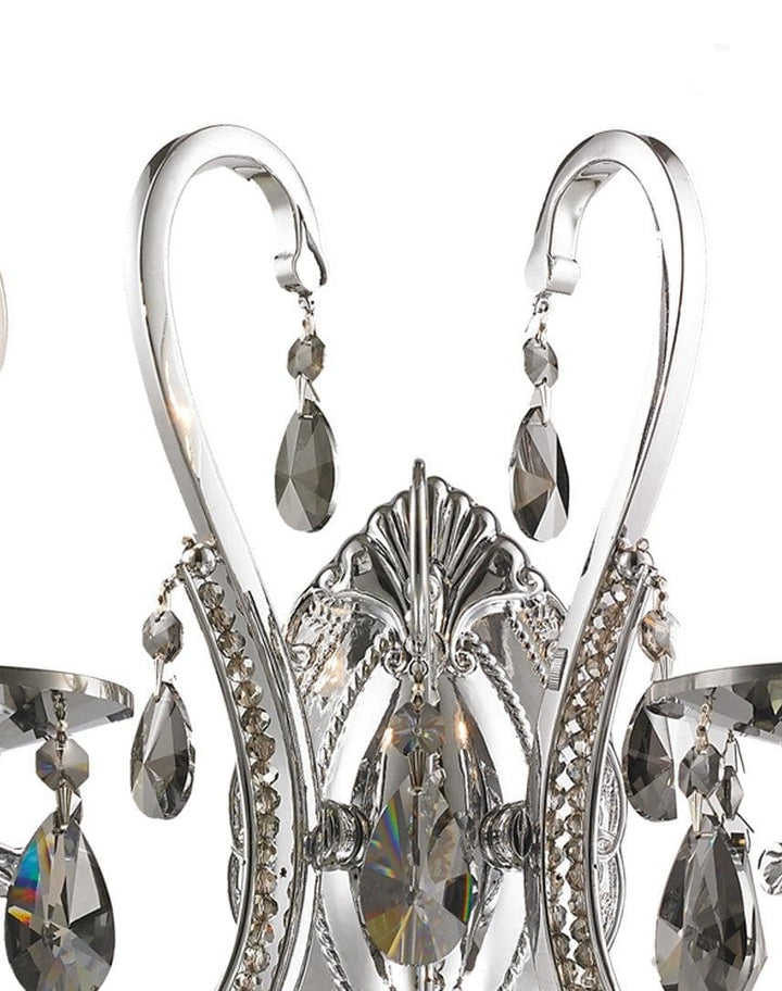 NewYork Princess Wall Sconce - Double Arm - Smoke Crystal - Designer Chandelier 