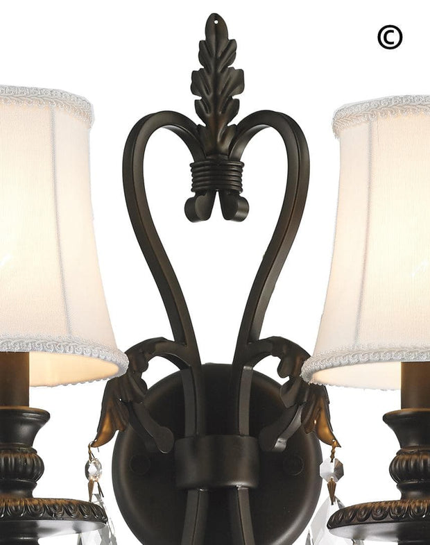 ARIA - Hampton Double Arm Wall Sconce - Dark Bronze - Designer Chandelier 