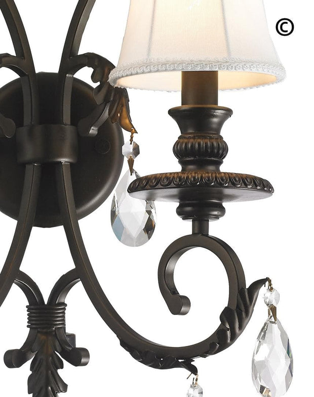 ARIA - Hampton Double Arm Wall Sconce - Dark Bronze - Designer Chandelier 