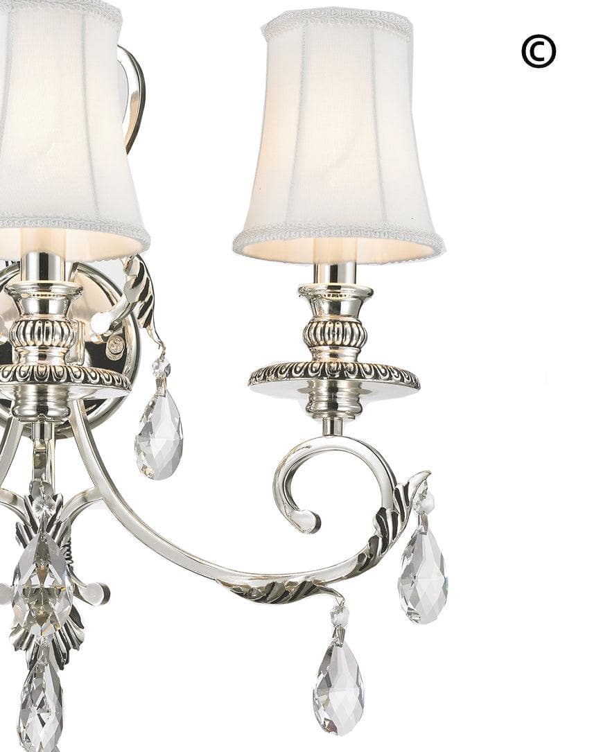 ARIA - Hampton Triple Arm Wall Sconce - Silver Plated - Designer Chandelier 