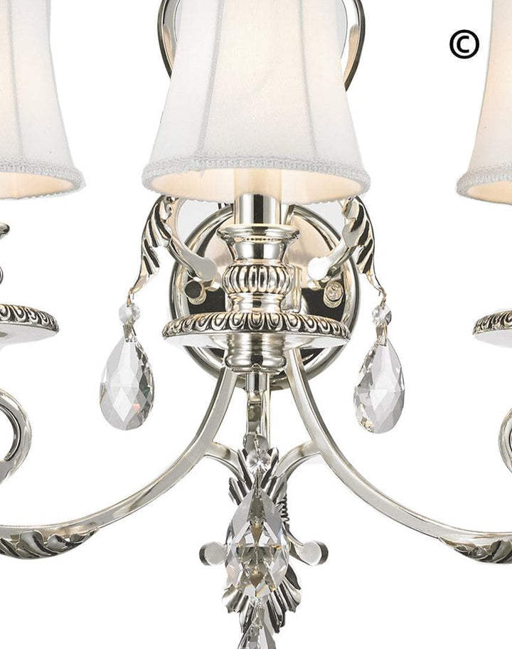 ARIA - Hampton Triple Arm Wall Sconce - Silver Plated - Designer Chandelier 